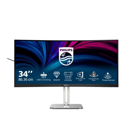 Philips 5000 series 34B2U5600C/00 écran PC 86,4 cm (34") 3440 x 1440 pixels Dual QHD LCD Gris