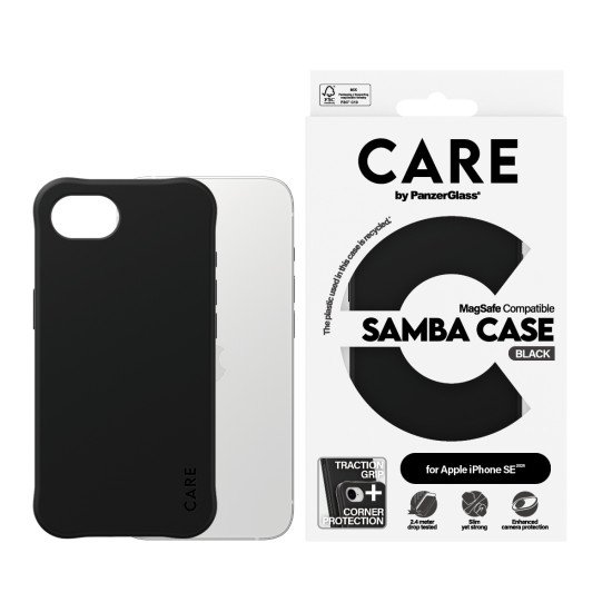 PanzerGlass CARE by PG FS BLK MagS iPhone SE 25 coque de protection pour téléphones portables Housse Transparent