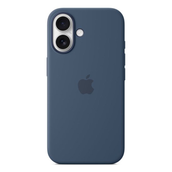 Apple Coque en silicone avec MagSafe pour iPhone 16 - Denim