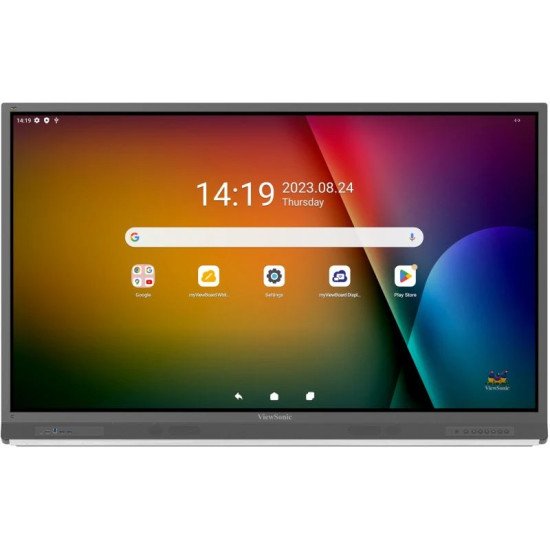 Viewsonic IFP6552-2F affichage de messages Panneau plat de signalisation numérique 165,1 cm (65") LCD 450 cd/m² 4K Ultra HD Noir Écran tactile Intégré dans le processeur Android