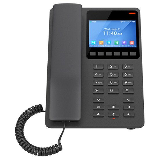 Grandstream Networks GHP631 téléphone fixe Noir 2 lignes LCD Wifi