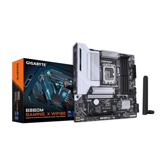 GIGABYTE B860M GAMING X WIFI6E Carte mère - Processeurs Intel Core Ultra, VRM 8+1+2+2 phases, jusqu'à 9200MHz DDR5, 1xPCIe 5.0 + 1xPCIe 4.0 M.2, LAN 2,5 GbE, WIFI 6E, USB 4