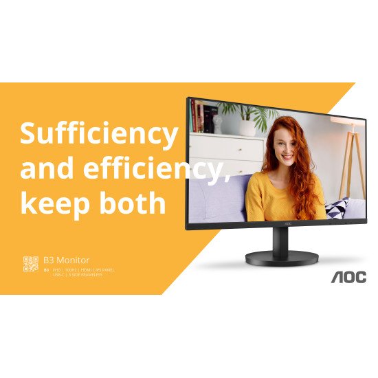 AOC B3 U27B3M écran PC 68,6 cm (27") 3840 x 2160 pixels 4K Ultra HD LCD Noir