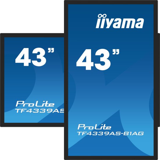 iiyama TF4339AS-B1AG affichage de messages Écran plat de signalisation numérique 108 cm (42.5") LED 500 cd/m² 4K Ultra HD Noir Écran tactile Intégré dans le processeur Android 24/7