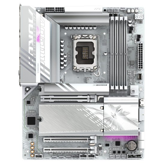 GIGABYTE B860 AORUS ELITE WIFI7 ICE Carte mère - Processeurs Intel Core Ultra, VRM 14+1+2+1 phases, jusqu'à 9200MHz DDR5, 1xPCIe 5.0 + 2xPCIe 4.0 M.2, LAN 2,5 GbE, WIFI 7, USB 4