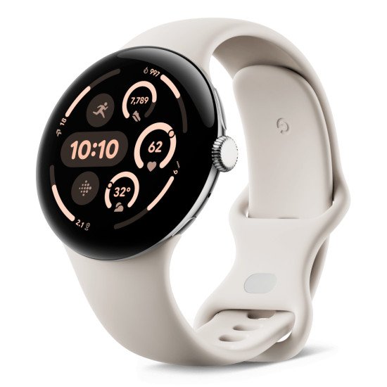 Google Pixel Watch 3 AMOLED 45 mm Numérique Écran tactile 4G Argent Wifi GPS (satellite)