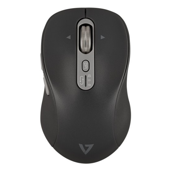 V7 Souris à défilement latéral, Bluetooth bimode MW600BT 2,4 GHz rapide - Rechargeable par USB-C - Connectivité sans fil - 2 canaux Bluetooth, canal 1-2,40 Ghz - 7 bouton(s) - 1 000-1 600-2 400-3 200 ppp sélectionnables - Batterie incluse - Windows - MacO