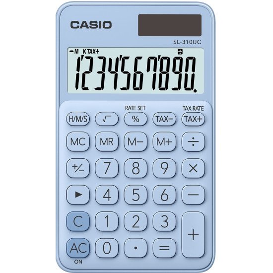 Casio SL-310UC-LB calculatrice Poche Calculatrice basique Bleu