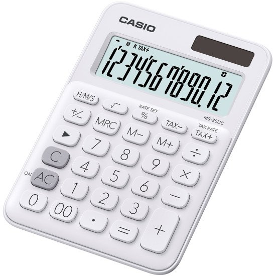 Casio MS-20UC-WE calculatrice Bureau Calculatrice basique Blanc