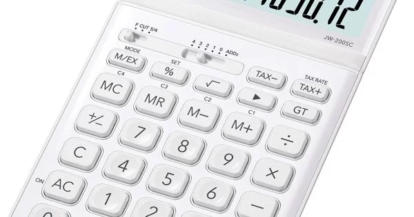 Casio Calculatrice de bureau JW-200SC - 12 chiffres - Blanc - Calculatrices  de Bureaufavorable à acheter dans notre magasin