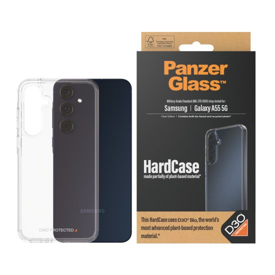 PanzerGlass HardCase with D3O Samsung New A54 5G coque de protection pour téléphones portables Housse Transparent