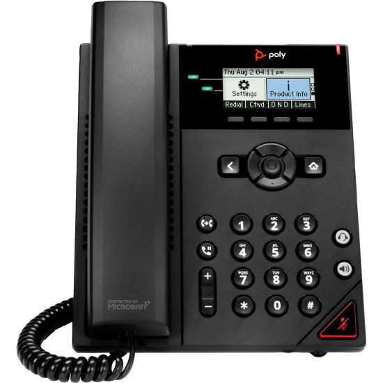 POLY Téléphone IP OBi VVX 150 à 2 lignes et compatible PoE