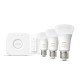 Philips Hue White ambiance Kit de démarrage : 3 ampoules connectées E27 (1100) + variateur