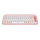 Logitech POP Icon Keys clavier Universel Bluetooth QWERTY US International Rose, Blanc