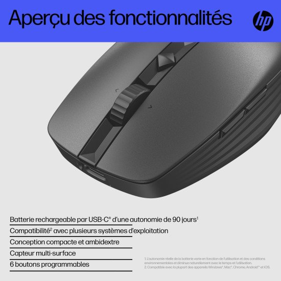 HP Souris multi-périphériques rechargeable 715