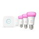 Philips Hue White and Color ambiance Kit de démarrage : 3 ampoules connectées E27 (1100) + variateur