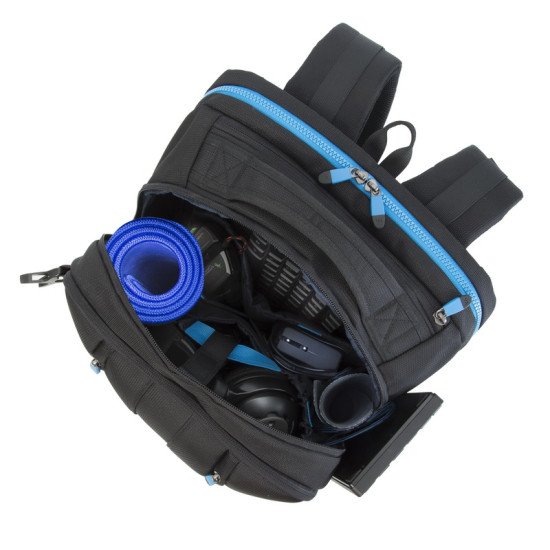 Rivacase 7860 sacoche d'ordinateurs portables 43,9 cm (17.3") Étui sac à dos Noir, Bleu