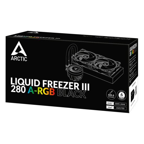 ARCTIC Liquid Freezer III 280 A-RGB Processeur Refroidisseur de liquide tout-en-un 14 cm Noir 1 pièce(s)