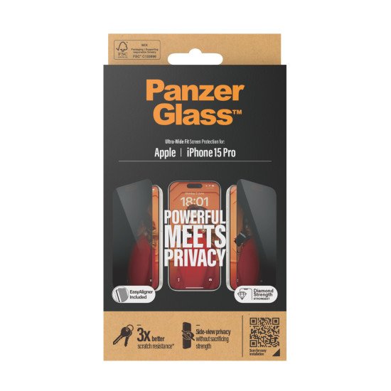 PanzerGlass Ultra Wide Fit Privacy Protection d'écran transparent Apple 1 pièce(s)