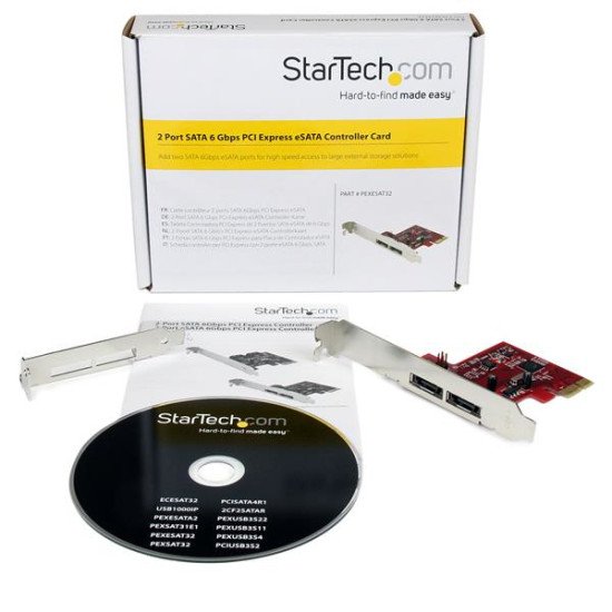 StarTech.com Carte contrôleur 2 ports SATA 6Gbps PCI Express eSATA