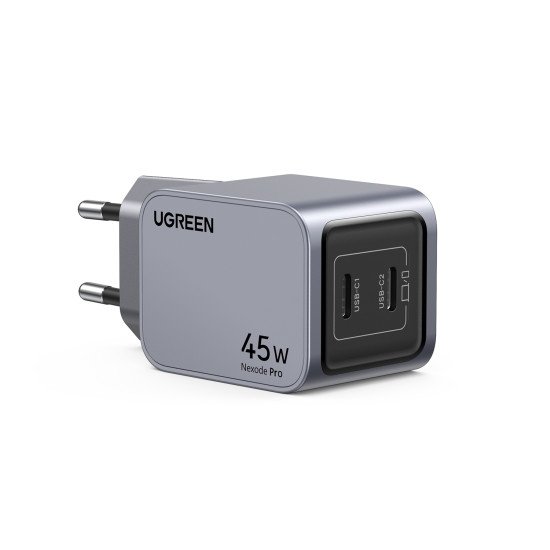 Ugreen 35008 chargeur d'appareils mobiles Universel Gris Secteur Charge rapide Intérieure