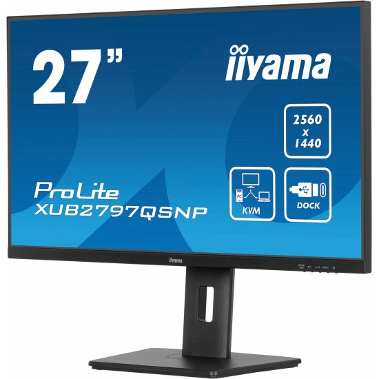 iiyama ProLite XUB2797QSNP-B1 écran PC 68,6 cm (27") 2560 x 1440 pixels Wide Quad HD LED Noir