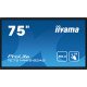 iiyama PROLITE TE7514MIS-B2AG Écran plat de signalisation numérique 190,5 cm (75") LCD Wifi 435 cd/m² 4K Ultra HD Noir Écran tactile Intégré dans le processeur Android 24/7