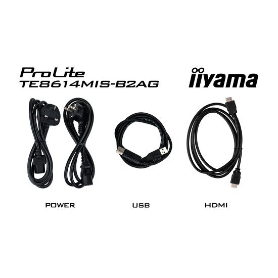 iiyama PROLITE TE8614MIS-B2AG Écran plat de signalisation numérique 2,18 m (86") LCD Wifi 435 cd/m² 4K Ultra HD Noir Écran tactile Intégré dans le processeur Android 24/7