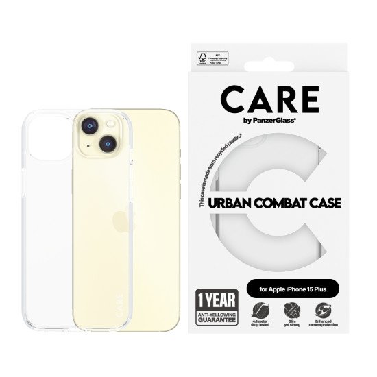 PanzerGlass CARE by PG Transparent iPhone 15 Plus coque de protection pour téléphones portables Housse