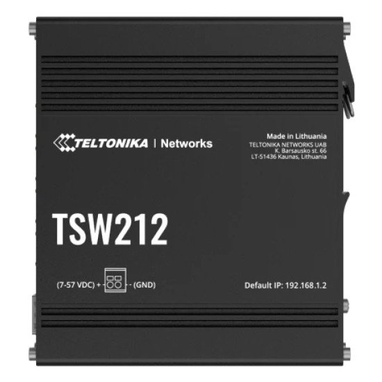 Teltonika TSW212 Géré L2 Gigabit Ethernet (10/100/1000) Noir