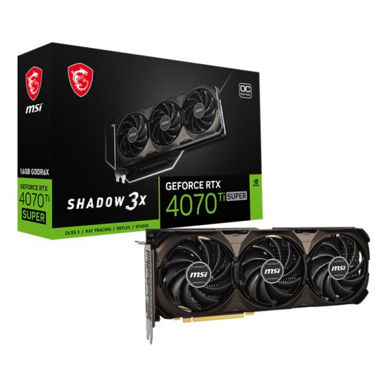 MSI GeForce RTX 4070 Ti SUPER 16G SHADOW 3X OC NVIDIA 16 Go GDDR6X