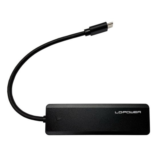 LC-Power LC-HUB-U3-4-C hub & concentrateur USB 3.2 Gen 2 (3.1 Gen 2) Type-A 10000 Mbit/s Noir