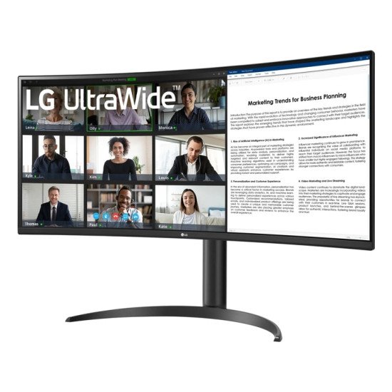 LG 34WR55QK-B écran PC 86,4 cm (34") 3440 x 1440 pixels Wide Quad HD Noir