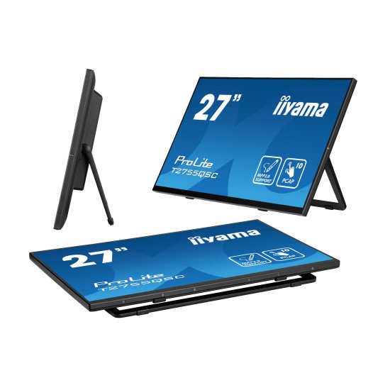 iiyama ProLite T2755QSC-B1 écran PC 68,6 cm (27") 2560 x 1440 pixels Full HD LCD Écran tactile Noir