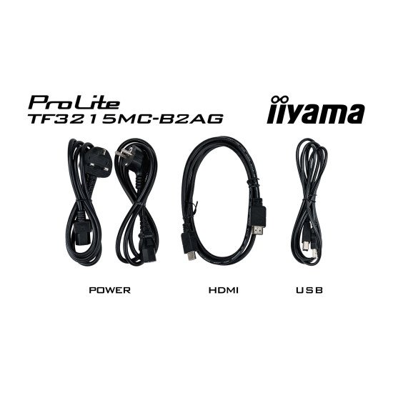 iiyama ProLite TF3215MC-B2AG écran PC 80 cm (31.5") 1920 x 1080 pixels Full HD LED Écran tactile Kiosque Noir