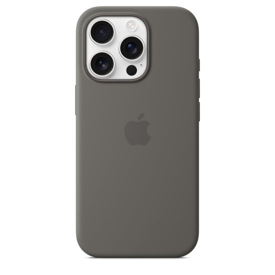 Apple Coque en silicone avec MagSafe pour iPhone 16 Pro - Gris minéral