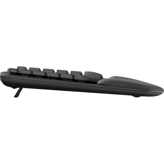 Logitech Wave Keys for Business clavier Bureau RF sans fil + Bluetooth QWERTY Danois, Finlandais, Norvégien, Suédois Graphite