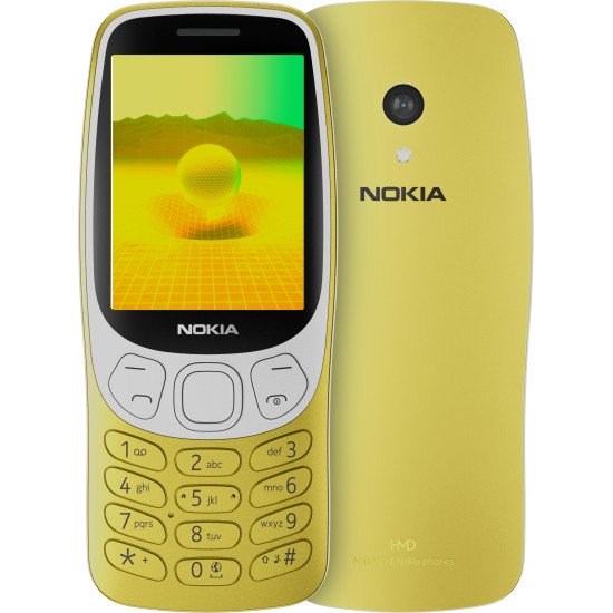 Nokia 3210 6,1 cm (2.4") Jaune Téléphone numérique