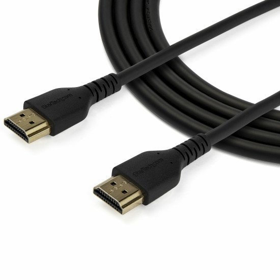 StarTech.com Câble HDMI 2.0 de 1,5m avec Ethernet Certifié Premium, Haute Débit UHD 4K 60Hz HDR Durable, Cordon HDMI Mâle vers Mâle M/M Robuste avec Fibre d'Aramide, TPE, Moniteurs, Télévisieurs et Écrans Ultra HD