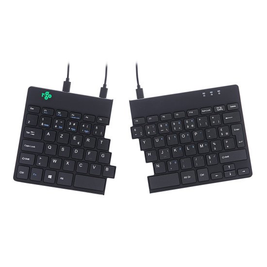 R-Go Tools Split R-Go Break Clavier Ergonomique, AZERTY (FR), noir, filaire