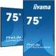 iiyama LH7565UHSB-B1 affichage de messages En forme de kiosk 189,2 cm (74.5") LED Wifi 800 cd/m² 4K Ultra HD Noir Intégré dans le processeur Android 11 24/7