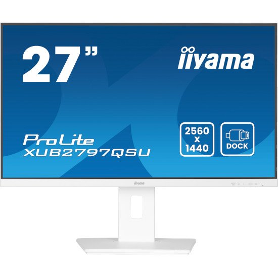 iiyama ProLite XUB2797QSU-W2 écran PC 68,6 cm (27") 2560 x 1440 pixels Quad HD LED Blanc