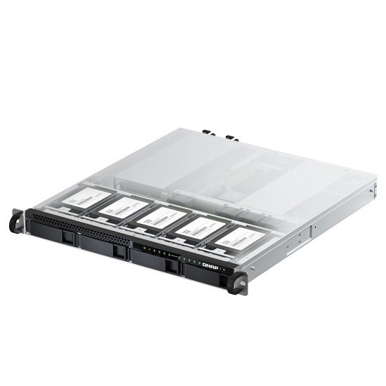 QNAP TS-h987XU-RP-E2334-16G NAS Rack (1 U) Intel Xeon E E-2334 16 Go DDR4 80 To QuTS hero Noir, Argent