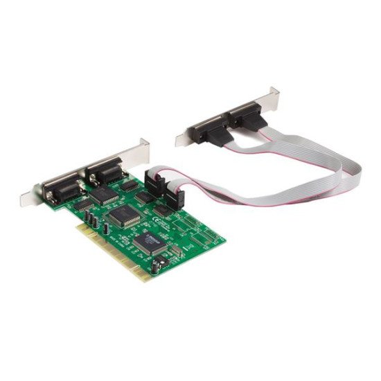 StarTech.com Carte PCI avec 4 Ports DB-9 RS232 - Adaptateur Série - UART 16550