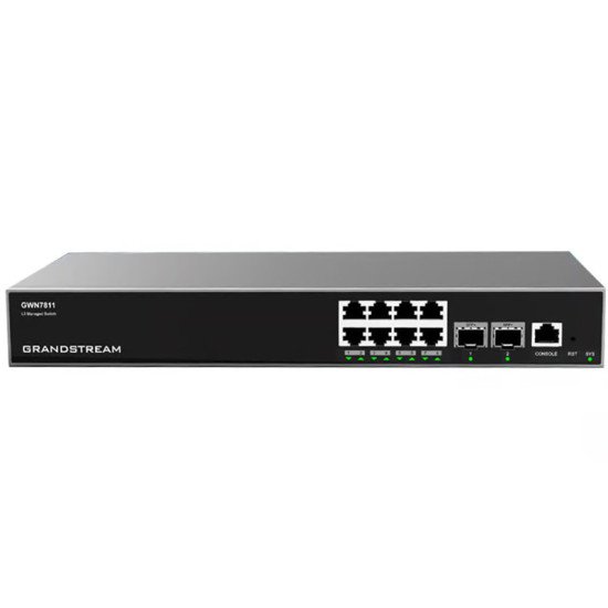 Grandstream Networks GWN7811 commutateur réseau Géré L3 Gigabit Ethernet (10/100/1000) Gris