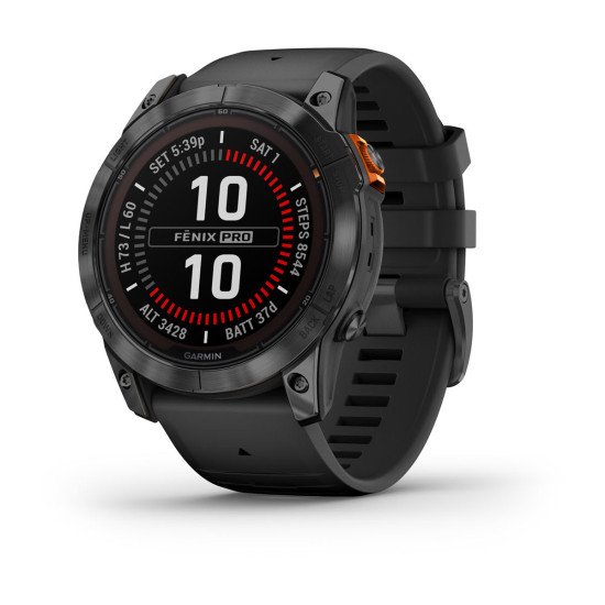 Garmin fēnix 7X Pro 3,56 cm (1.4") MIP 51 mm Numérique 280 x 280 pixels Écran tactile Gris Wifi GPS (satellite)