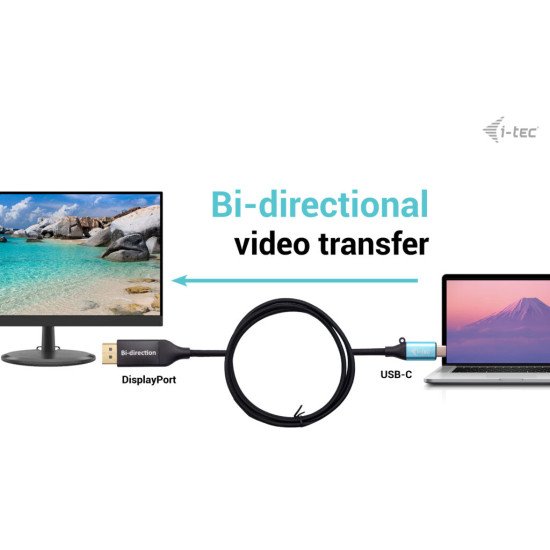 i-tec USB-C DisplayPort Bi-Directional Cable Adapter 8K/30Hz 150cm