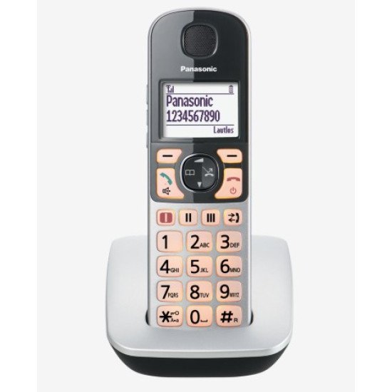 Panasonic KX-TGE510GS téléphone Téléphone DECT Identification de l'appelant Noir, Argent