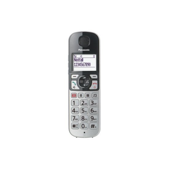 Panasonic KX-TGE520GS téléphone Téléphone DECT Identification de l'appelant Noir, Argent