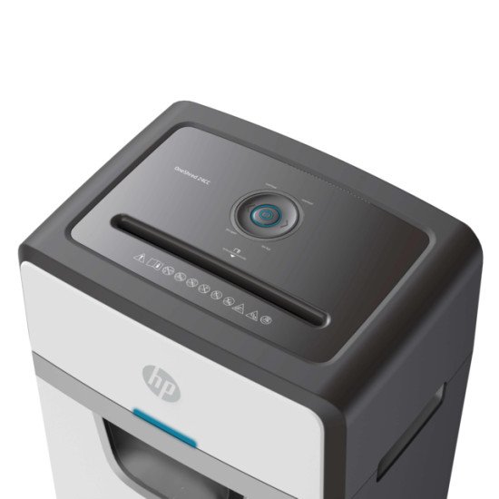 HP OneShred 24CC destructeur de papier Découpage en particules 65 dB 22 cm Blanc, Noir